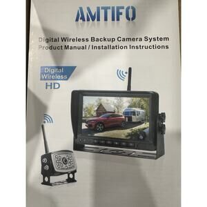 Amtifo Wireless RV Backup Camera System 7" LCD Monitor IP69 Waterproof